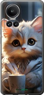 Чохол на Oppo Reno10 Pro Білий кіт "5646u-3109-2448"