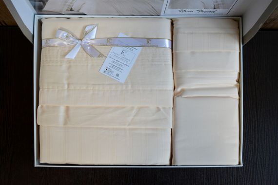 Комплект постільної білизни First Choice Deluxe Satin 200х220 New Trend Cream | Зображення 5