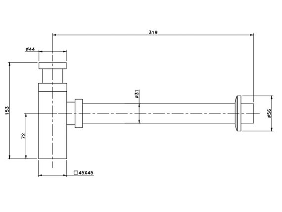 Сифон для умивальника ASIGNATURA Unique чорний (85512802) | Зображення 1