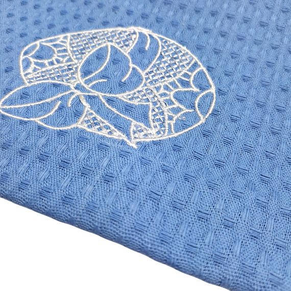 Рушник SoundSleep Happy Easter з вишивкою великодній вафельний 35х70 см блакитний (2800004775540) | Зображення 4