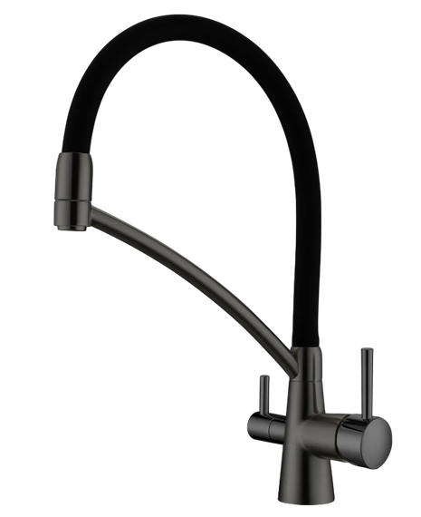 Мийка Quadro 53 Celldecor Nano Graphite + Змішувач FKM 3110 Black Steel 8213.401.0051 | Зображення 2