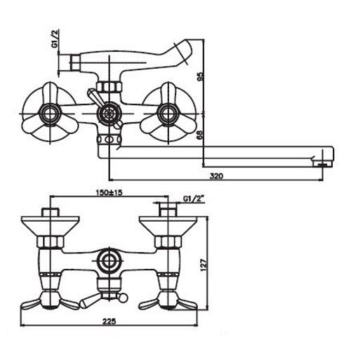 Змішувач для ванни Haiba VILTA 143 (HB0384) | Зображення 1