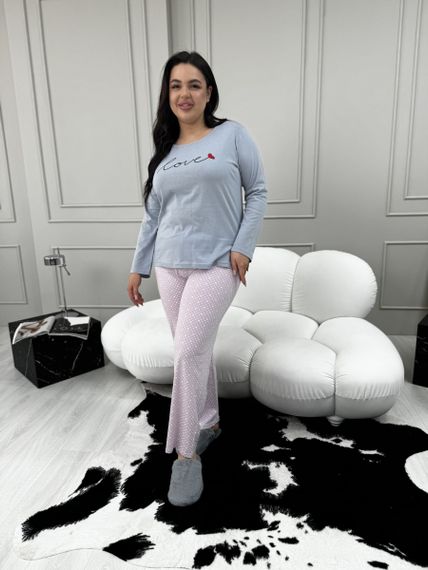 Затишна піжама домашній костюм  PLUS SIZE | Зображення 1