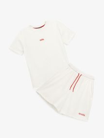 Костюм футболка+шорти однотонний жіночий GENUA G01111-0013 S Білий shop (2000999596827)