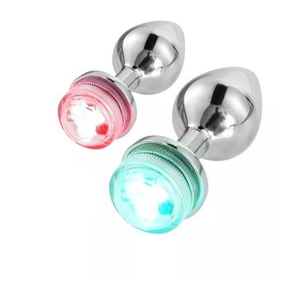 Металева анальна пробка зі світлодіодним підсвічуванням ( розмір L) | Зображення 2
