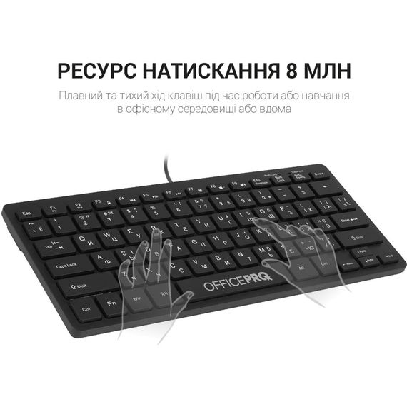 Клавіатура OfficePro SK240 USB Black (SK240) | Зображення 5