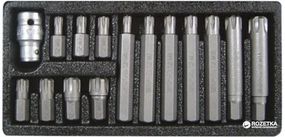 Набор отверточных насадок YATO Ribe M6-M14 с переходником 1/2" 15 шт (YT-0419)