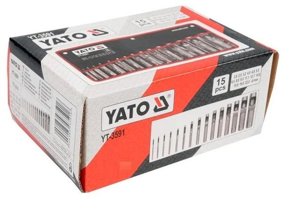 Набір пробійники отворів 2-22 мм 15 штук YATO YT-3591 | Зображення 5