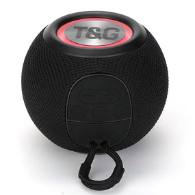 Портативна Bluetooth колонка TG337 з RGB підсвічуванням і функцією гучного зв'язку, радіо, чорна