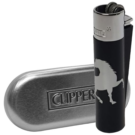 Металлическая Зажигалка Clipper В Футляре “Unicorn Silver”