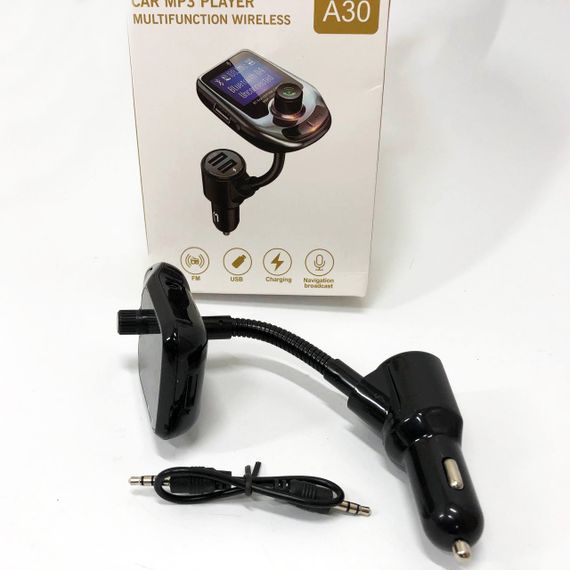 Автомобільний FM трансмітер модулятор A30 Bluetooth, Фм трансмітер від прикурювача | Зображення 9