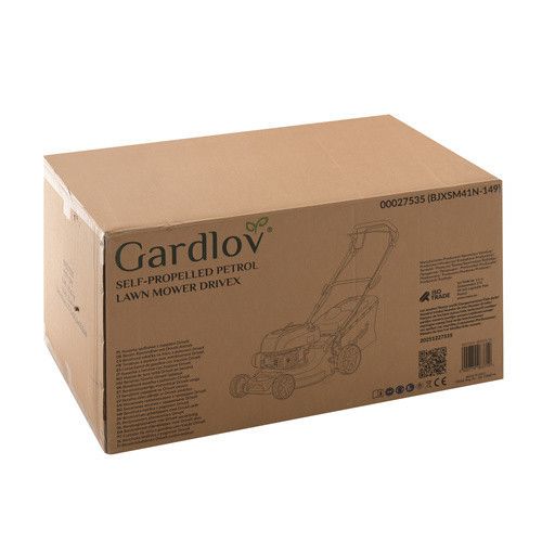 Газонокосарка бензинова самохідна Gardlov 27535 DriveX 149 см3, 2.3 кВт, 40.6 см, кошик 50 л, 8 рівнів, функція миття | Зображення 1