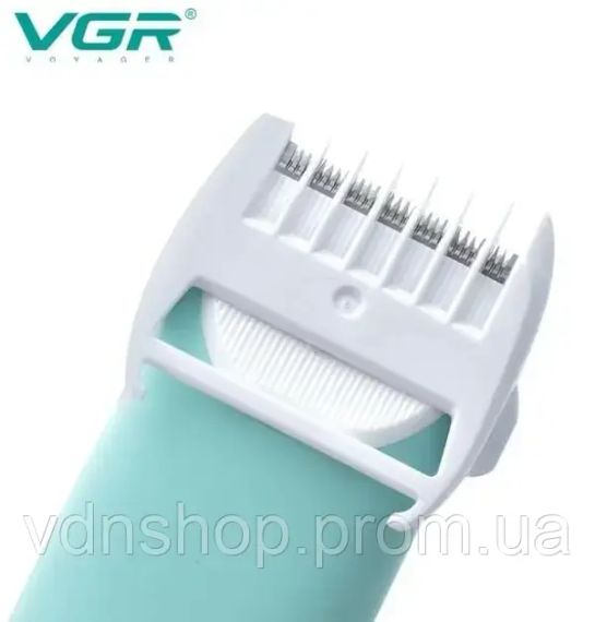 Бесшумная машинка для стрижки детей и младенцев VGR Baby V-151, Беспроводной триммер 3 насадки с вытяжкой | Зображення 7