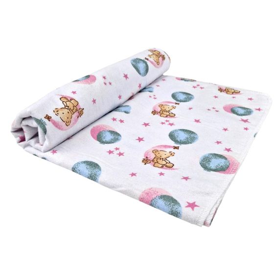 Пелюшка SoundSleep Sleepy Bear фланель 90х110 см біла (2800004643986) | Зображення 1