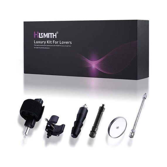 Набір адаптерів для секс-машин Hismith Luxury Kit - KlicLok System Set Sex Aura
