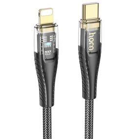 Кабель Hoco U121 з індикатором Type-C to Lightning PD 27W 1.2m black