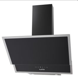 Кухонная наклонная вытяжка черная Ventolux  ROMANIA 60 BK/MP (750) TRC