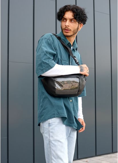 Чоловіча сумка бананка Sambag Dynamicdart чорна 38 × 21 × 7 см (80461001m) | Зображення 7