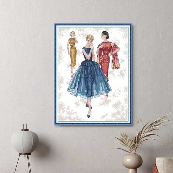 Набір для вишивання за нанесеною на канву схемою "Simple Vintage Style". AIDA 14CT printed 30*38 см | Зображення 9