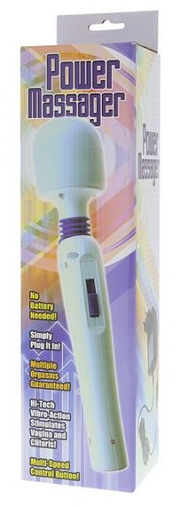 Вібромасажер-мікрофон 2-SPEED rechargeable POWER MASSAGER, Білий | Зображення 1