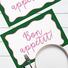 Сервировочная салфетка под тарелку Bon appetit 40х27 см, 2 шт (SRVS_O_24A007)
