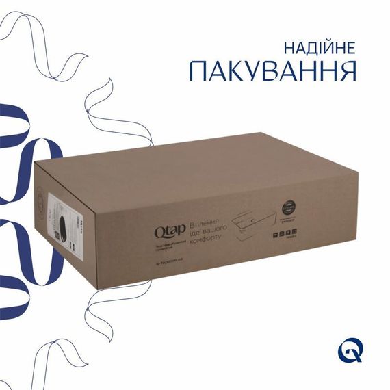 Раковина-чаша Qtap Robin 600x390x150 Matt black QT132143PMBMBN | Зображення 4