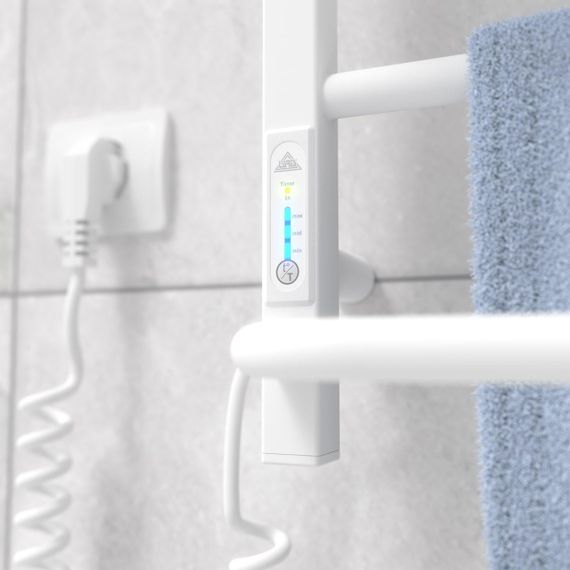 Електрична рушникосушарка Laris Зебра Комфорт ЧФ8 500 х 800 Е з полицею (підкл. зліва) R3 | Зображення 4