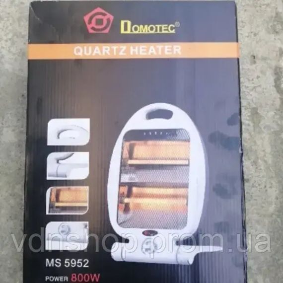 Настольный инфракрасный обогреватель Domotec MS-5952 800W Белый (210082) | Зображення 3