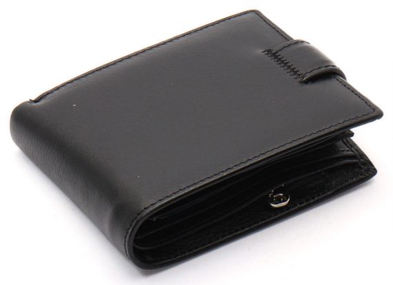 Чорне класичне портмоне з натуральної шкіри Marco Coverna MC-2003Н-1 | Зображення 3