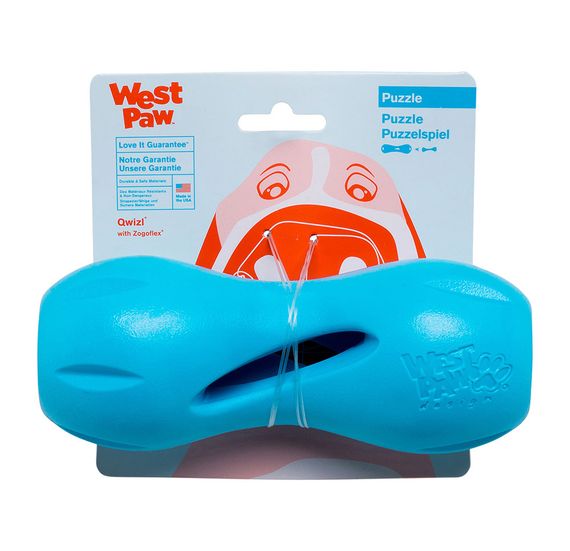Игрушка для собак West Paw Quizl Treat Toy голубая, 17 см | Зображення 1