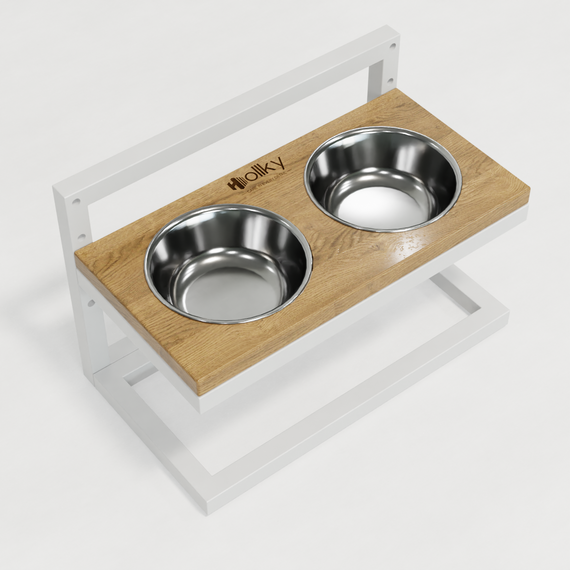 Миски на подставке с регулировкой высоты Hollky Flex S FS-422523-WHNT | Зображення 5