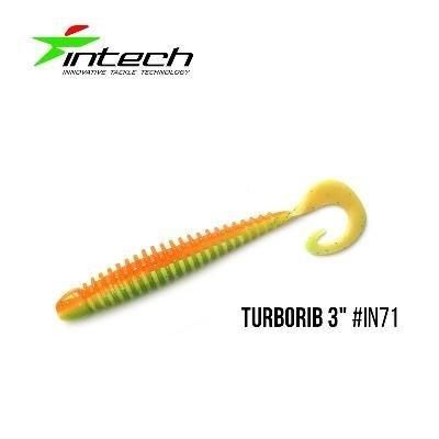 Силиконовая приманка, Съедобный силикон Intech Интеч Turborib 3"7 шт IN71