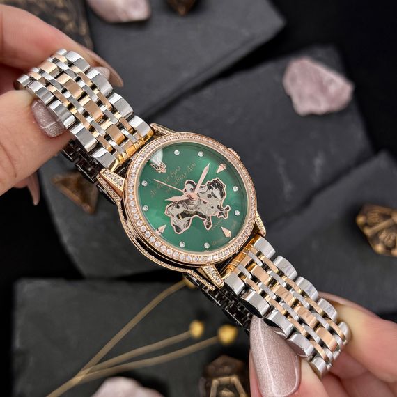 Годинник наручний Awarder 049 Silver-Gold-Green | Зображення 2
