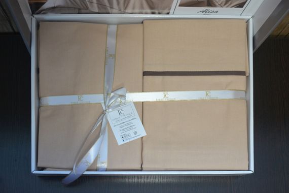 Постільна білизна First Choice Ranforce Deluxe 200 х 220 см Alisa Ekru | Зображення 3
