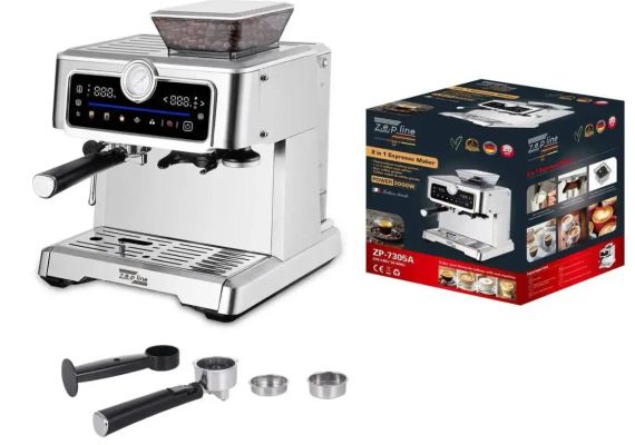 Кавоварка з кавомолкою еспресо 2в1 Zepline ZP-7305A 3000Вт | Зображення 2