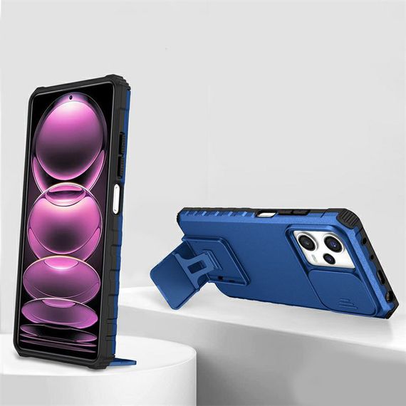 Чохол Kickstand із захистом камери для Xiaomi Redmi Note 12 5G колір Синій | Зображення 3