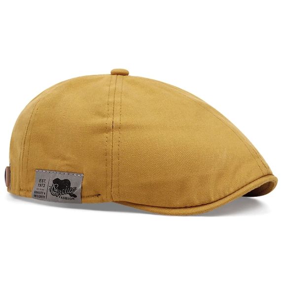 Вінтажний модний однотонний берет Ivy Cap Жовтий | Зображення 2