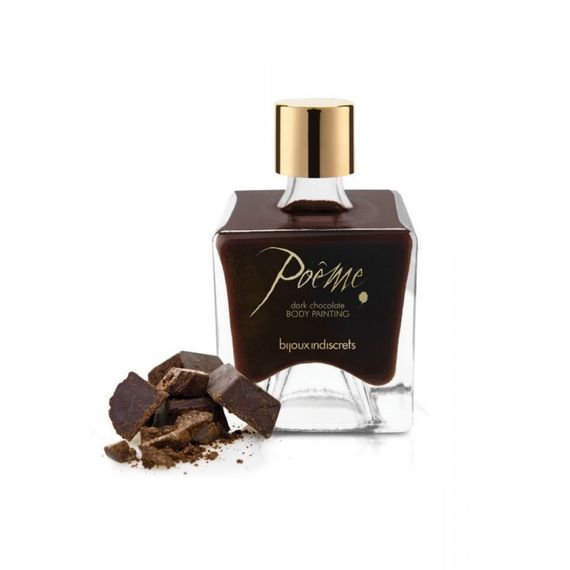 Їстівна фарба для тіла Bijoux Indiscret Poeme зі смаком темного шоколаду, 50 мл Sex Aura | Зображення 1