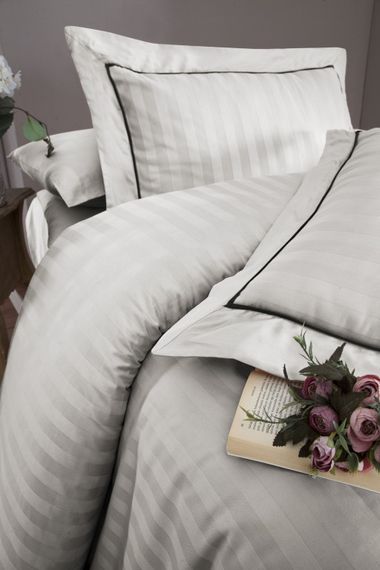 Постільна білизна First Choice Deluxe Satin 160 х 220 см Novel Line Sand | Зображення 1