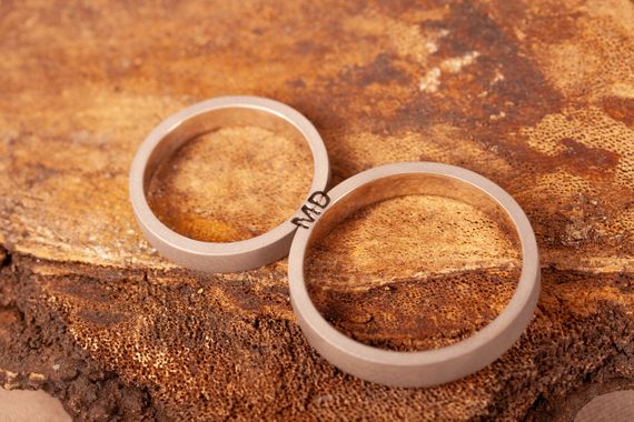 Пара обручальных колец из белого золота 15 | Зображення 1