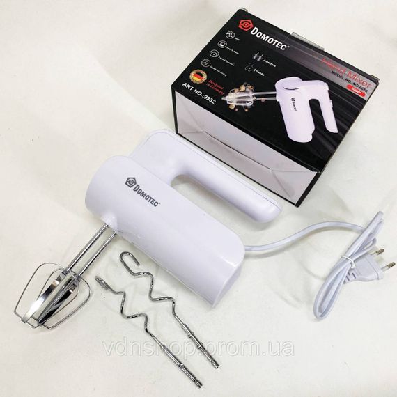 Міксер віночок для дому Domotec R.6653 800 Вт, Побутовий міксер для збивання крему UN-49 | Зображення 6