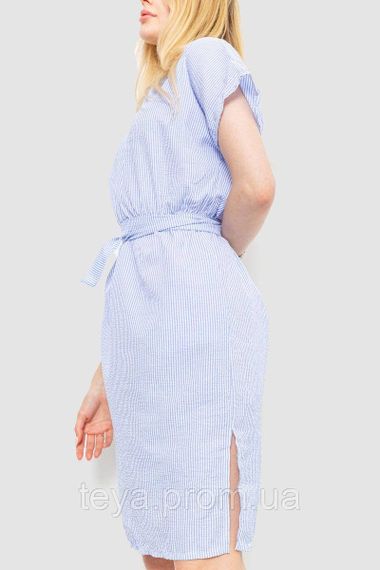 Комфортна жіноча сукня у смужку сезон літо-демісезон колір блакитний розмір S-M FG_00856 | Зображення 2