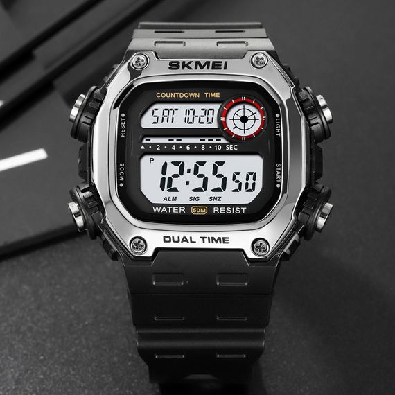 Спортивний чоловічий годинник Skmei 2126SIBK Silver-Black | Зображення 4