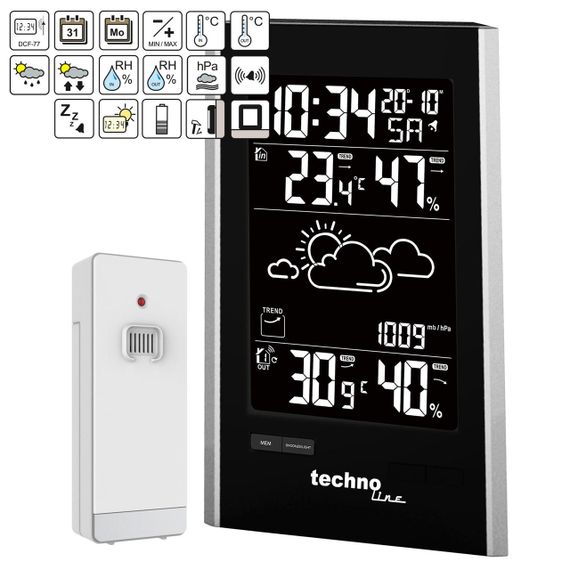 Метеостанція Technoline WS9060 Black/Silver (WS9060) | Зображення 8