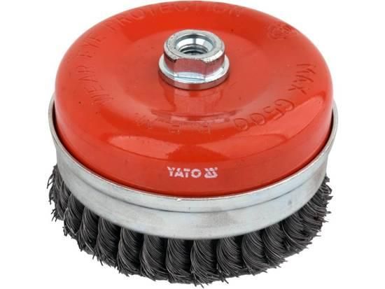 Щітка зачисна плетений дріт чашка 125 мм М14 YATO YT-47691