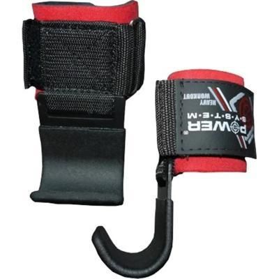 Крюки для тяги на запястья Power System Hardcore Hooks PS-3310 Black/Red (PS-3310_Black-Red) | Зображення 2