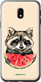 Чохол на Samsung Galaxy J3 (2017) Єнотик з кавуном "4605t-650-2448"