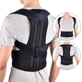 Грудопоперековий корсет коректор правильної постави Back Pain Need Help Чорний для рівної спини від сутулості