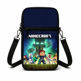 Сумка-чохол для телефону Minecraft,дитяча сумка через плече, водонепроникна міні-сумка (4748)