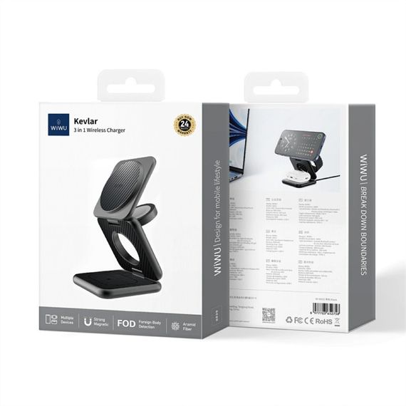 БЗП WIWU Wi-W035 Mag Go 3 in 1 wireless charger | Зображення 5